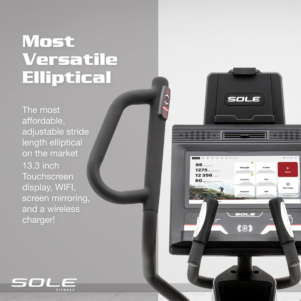 SOLE Fitness Elliptical Exercise Machines, Models E25, E35, E95, E95S, E98, Elliptical Machines for Home Use, Home Exercise Equipment for Cardio Training, Work from Home Fitness Stepper Machine