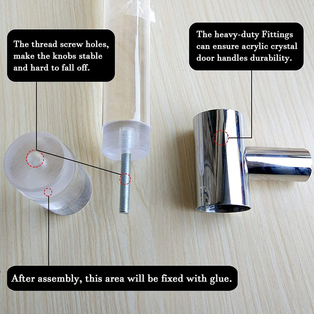 ETULLE Modern Push Pull Bar Handle,Sweet Shop Clinic Bakery Glass Door Handle,Home Indoor Outdoor Clear Acrylic Crystal Door Handles,Barn Door Hardware (Color :Rose Gold,Size :80cm/