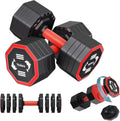 Yoleo Adjustable Dumbbell Set, Weights Dumbbells Set at Home Workout Equipment, 4 in 1 Each Premium Tai Chi-Style Rotary Mounting Adjustable 10/15/20/25 lb dumbbells, with TPU Soft Rubber Handle Suitable Men/Women Updated 2.0