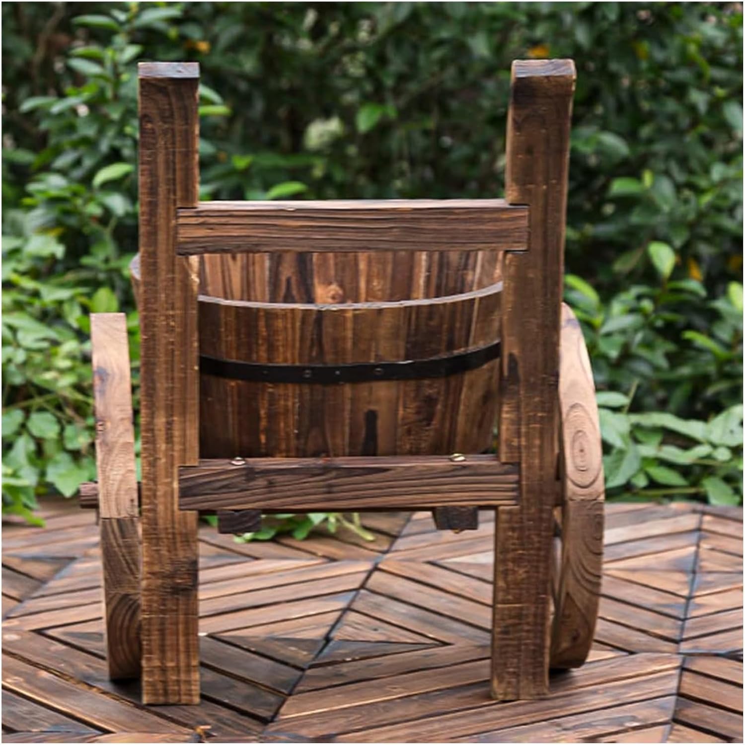 Plant Stand Indoor, Flower Display Stand, Outdoor Potting Bench,Home and Outdoor Multifunctional Wooden Table Top Worktable On Two Wheels
