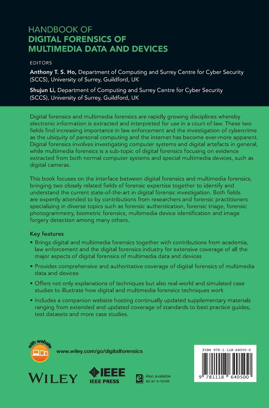 Handbook of Digital Forensics of Multimedia Data and Devices (IEEE Press)