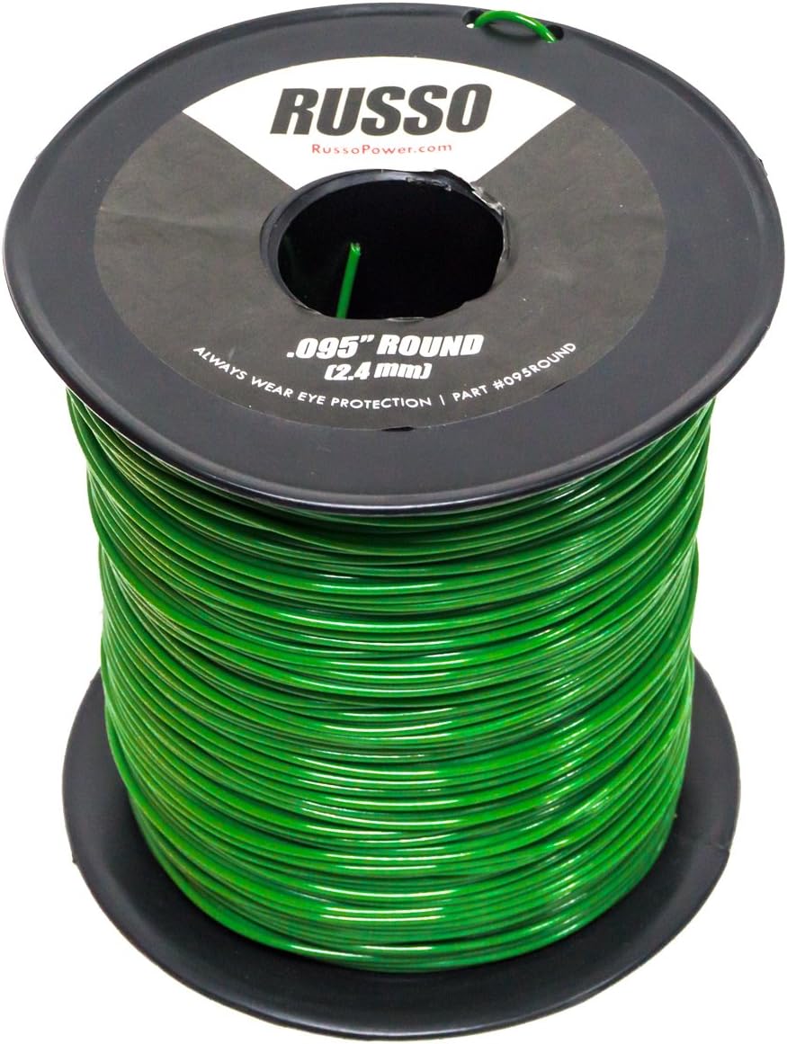 RUSSO 6 Pack 095 Round 5lb Commercial String Trimmer Line Compatible with Echo Stihl RedMax Trimmers