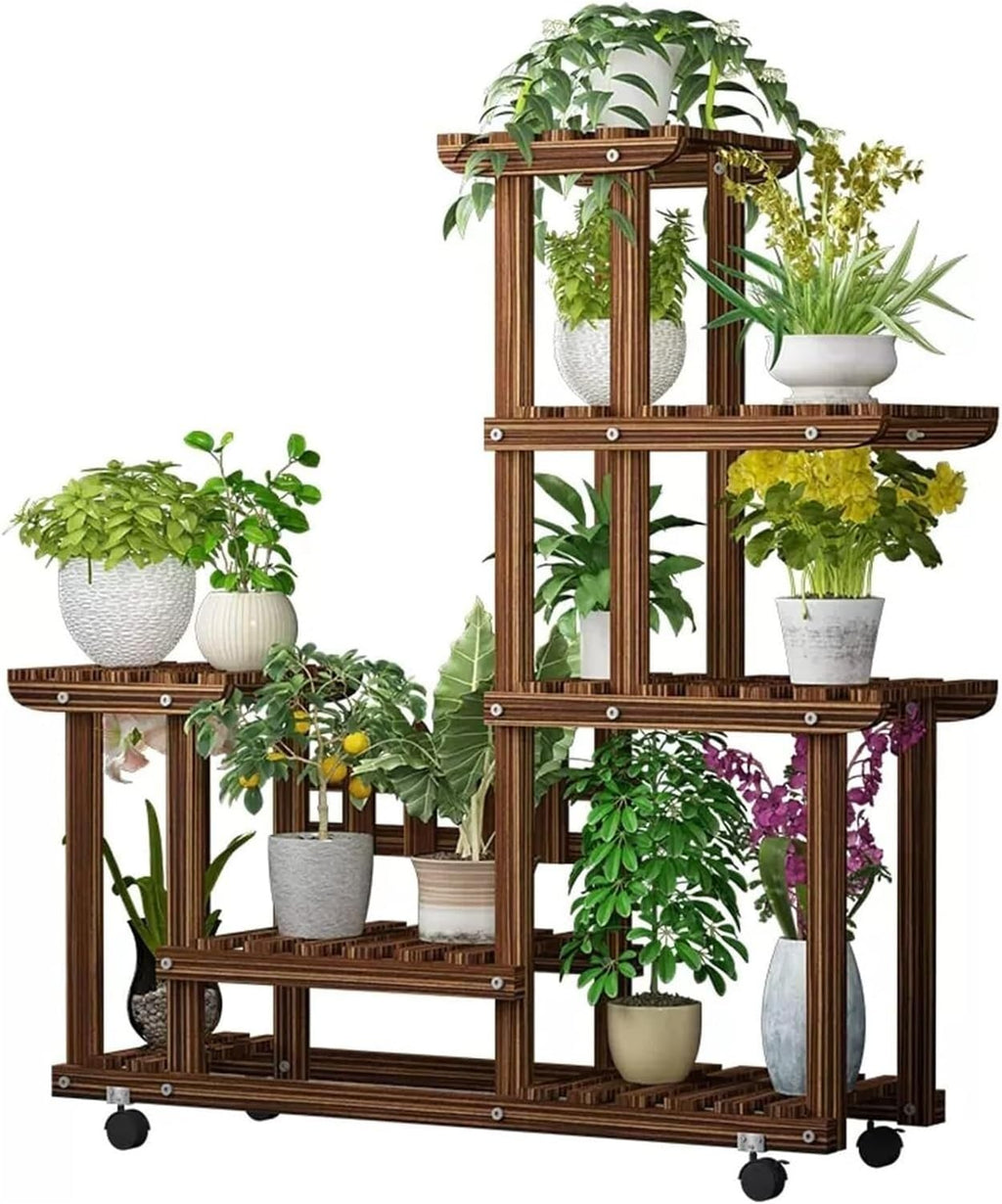 Potting Bench Table,Garden Potting Table, 5-Tier Plant Stand Indoor Tall Plant Rack Display Holder Planter Organizer Garden Plant Shelf Rack Holder in Corner Living Room Balcony Patio Yard