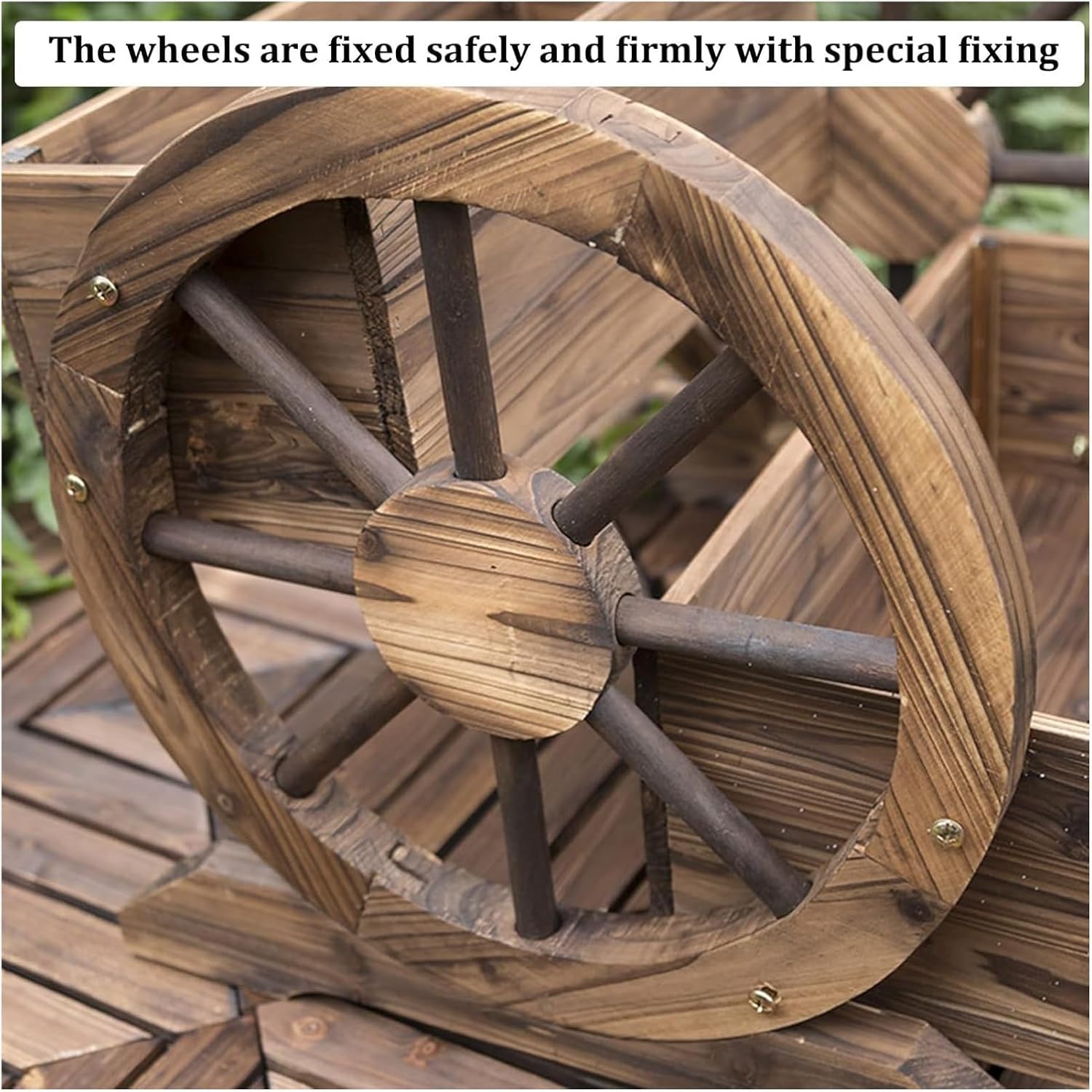 Plant Stand Indoor, Flower Display Stand, Two Layers Outdoor Potting Bench, Garden Workstation Table with Wheels,Lower Storage and Lattice Back