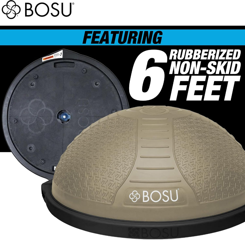BOSU Nexgen Balance Trainer, Half-Ball Training Equipment, 65 cm Diameter, 300 lb Capacity - Burst-Resistant Stability Exercise Tool w/Non-Slip Base, Includes Hand Pump, Commercial-Grade