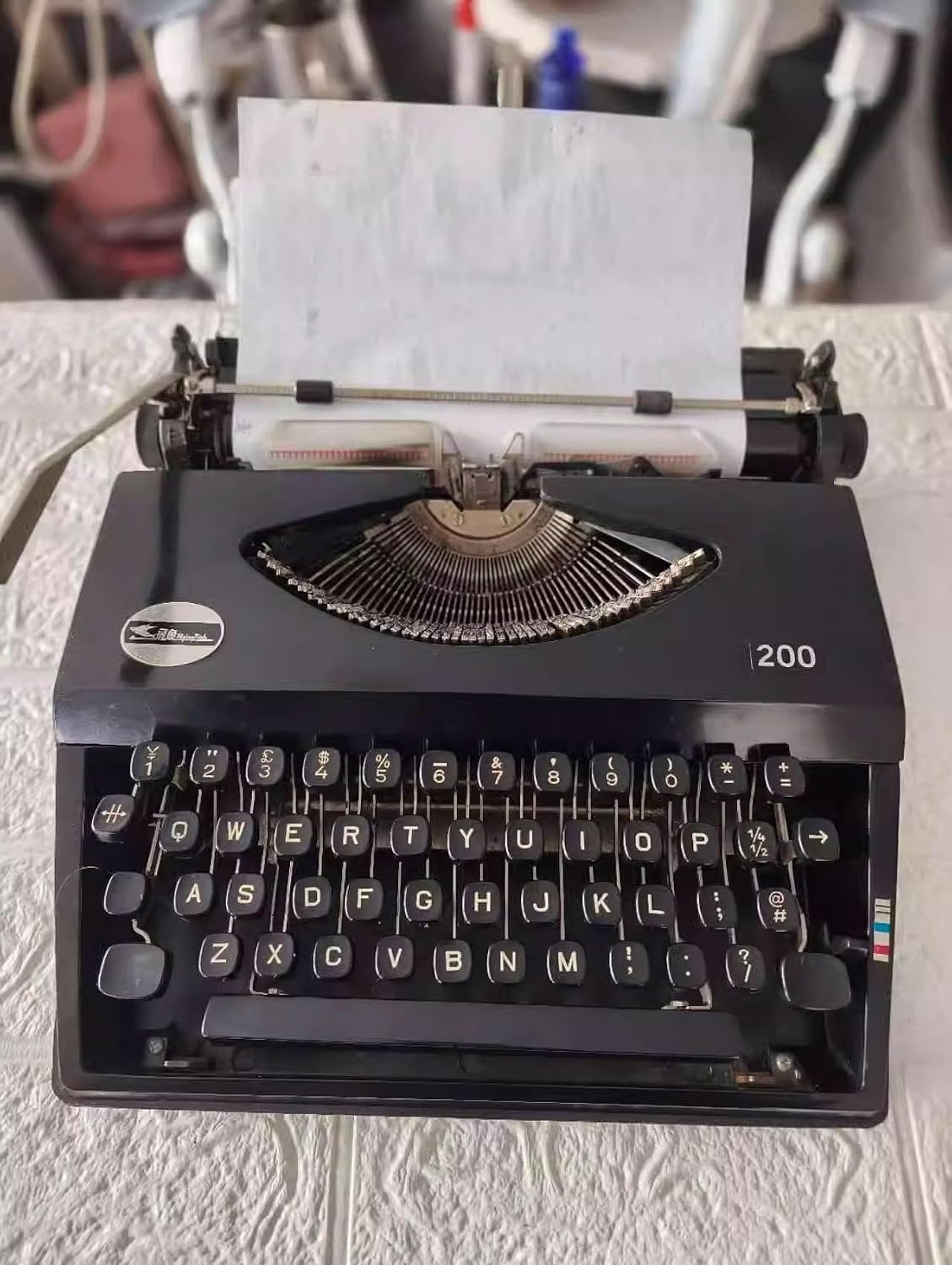 Classic Portable Manual Typewriter, Typewriter Model, Typewriter Model, Old Fashioned Retro Literary Present Normal Use, Easy Setup, Great Present for Writers and Authors - Great for Writers,Black