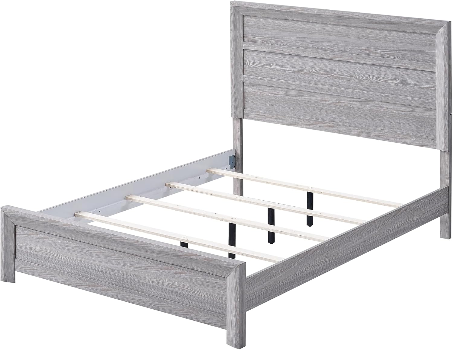 Drift Wood Grey Finish 3pc Full Size Panel Bed Set Wooden Bedroom Furniture Contemporary