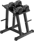 HANDBODE Dumbbell Rack, Adjustable Dumbbell Stand with 1 inch Plate Tree, Weight Rack with 500 LBS Capacity, Dumbbell Stand Holder for Adjustable Dumbbell Set, Compact Space-Saving Design for Home Gym