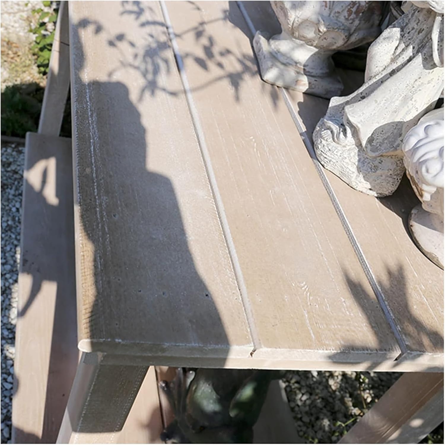 Potting Bench Table,Garden Potting Table, Outdoor Garden Potting Bench Wooden Workstation Table Open Shelf Multifunction Storage Flower Plant Workstation for Patio Courtyards Balcony, Brown