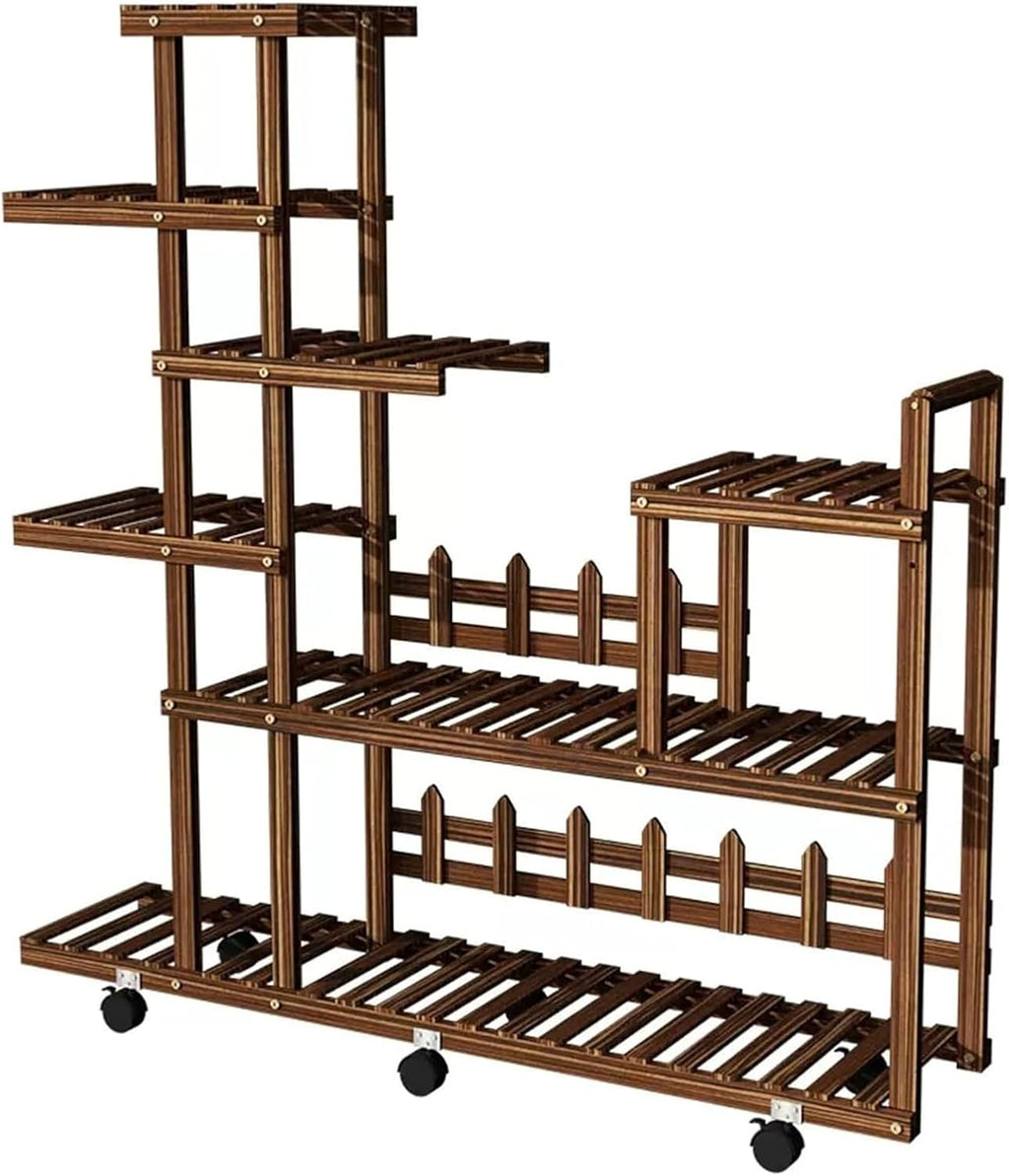 Potting Bench Table,Garden Potting Table, Wooden Plant Stand Indoor Outdoor Tall Plant Rack Display Holder Planter Organizer Tabletop Plant Organizer for Garden Balcony Patio Bedroom Office