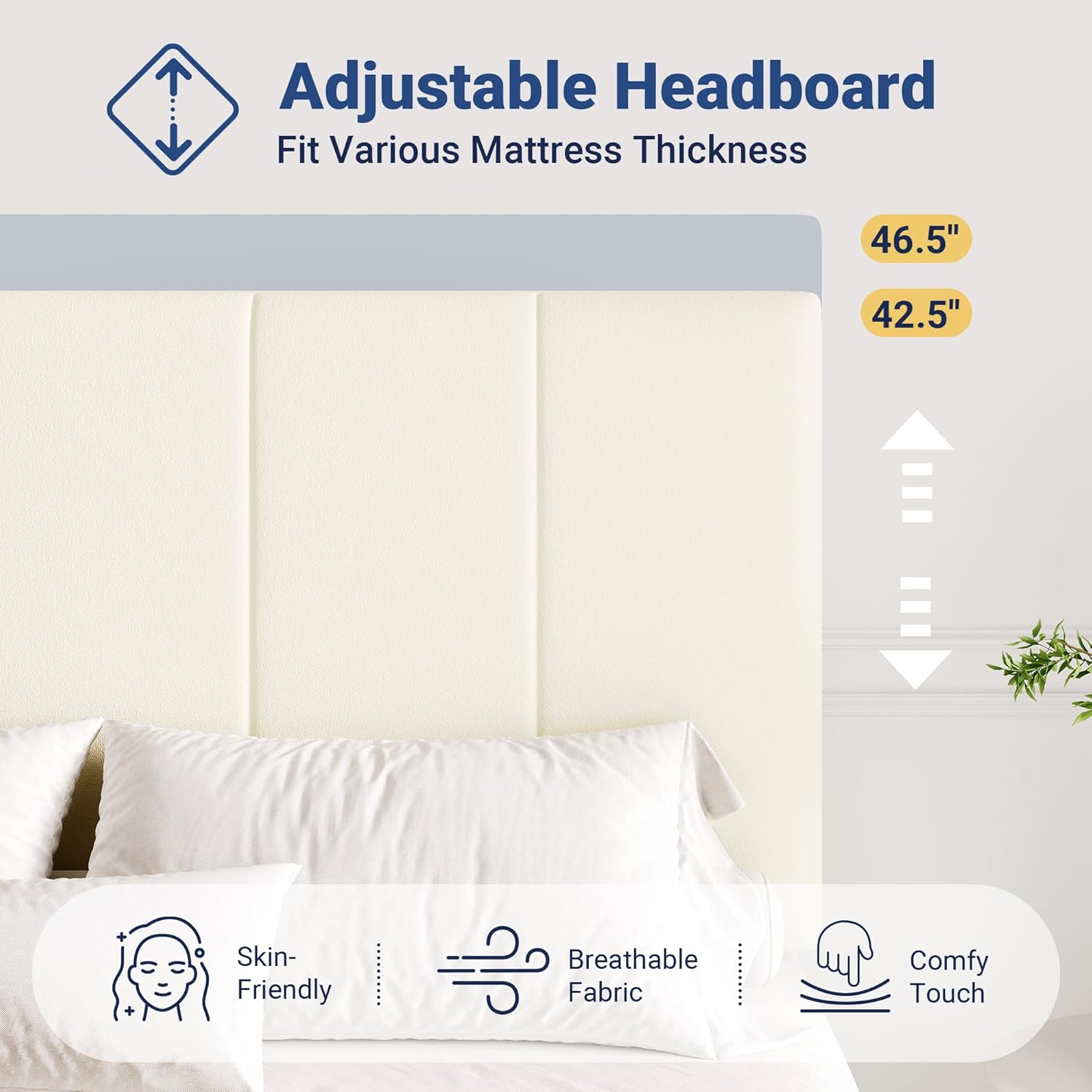 Allewie Full Size Velvet Lift Up Storage Bed Frame, Vertical Channel Tufted Headboard, Hydrualic Underneath Storage, Upholstered Platform Bed, Wooden Slats Support, No Box Spring Needed, Cream