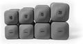 WeGym SafeGrip Square Dumbbells with Anti Slip Handles, Aesthetic Free Weights for Home Workouts, Stable Design Prevents Rolling during Floor Exercises - Set