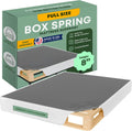 Greaton, 8' Full Size Box Spring Only for Full Size Bed – Amish-Made in the USA – Solid Wood Mattress Foundation with Stable & Quiet Support – Flat-Packed & Easy Assembly – White