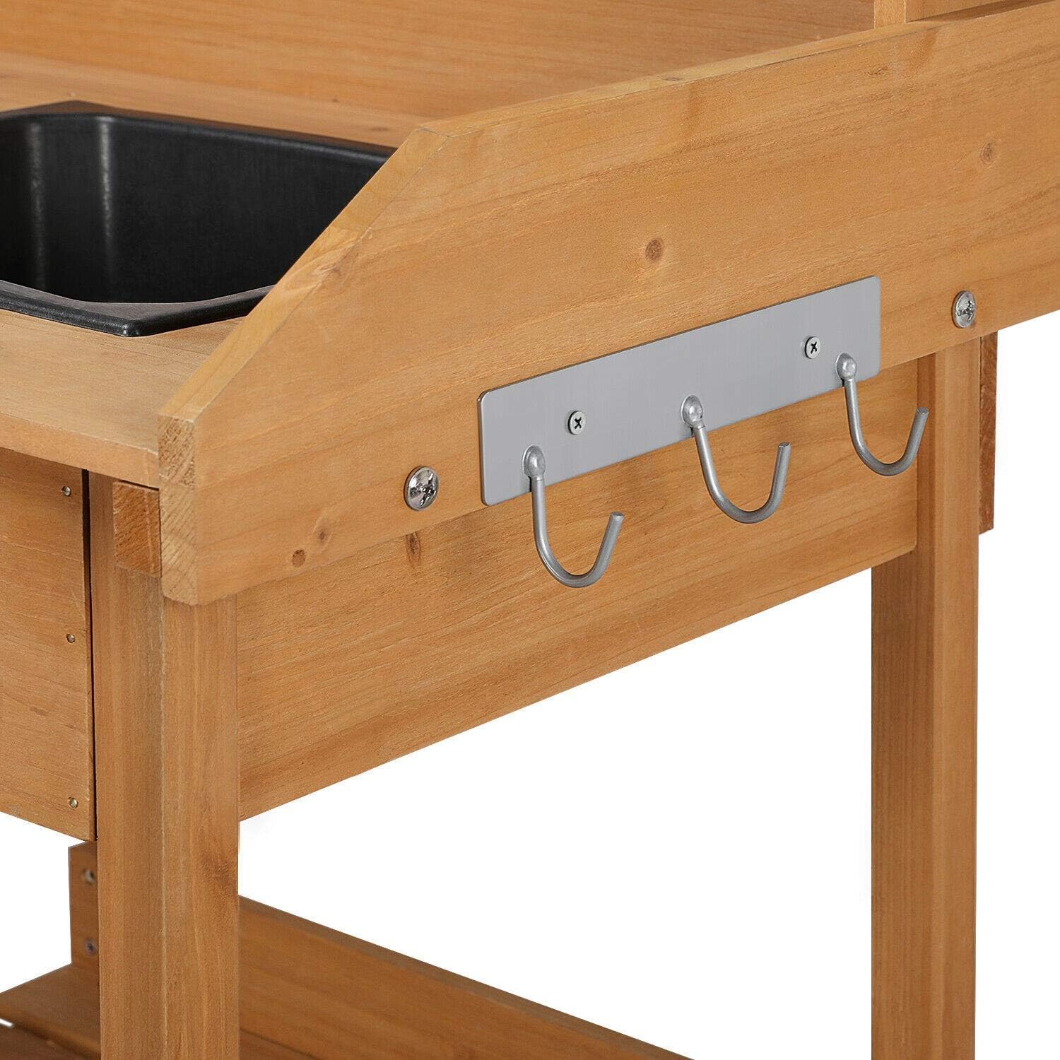 Potting Bench Table Garden Work Benches with Sink Shelf Outdoor Outside Storage