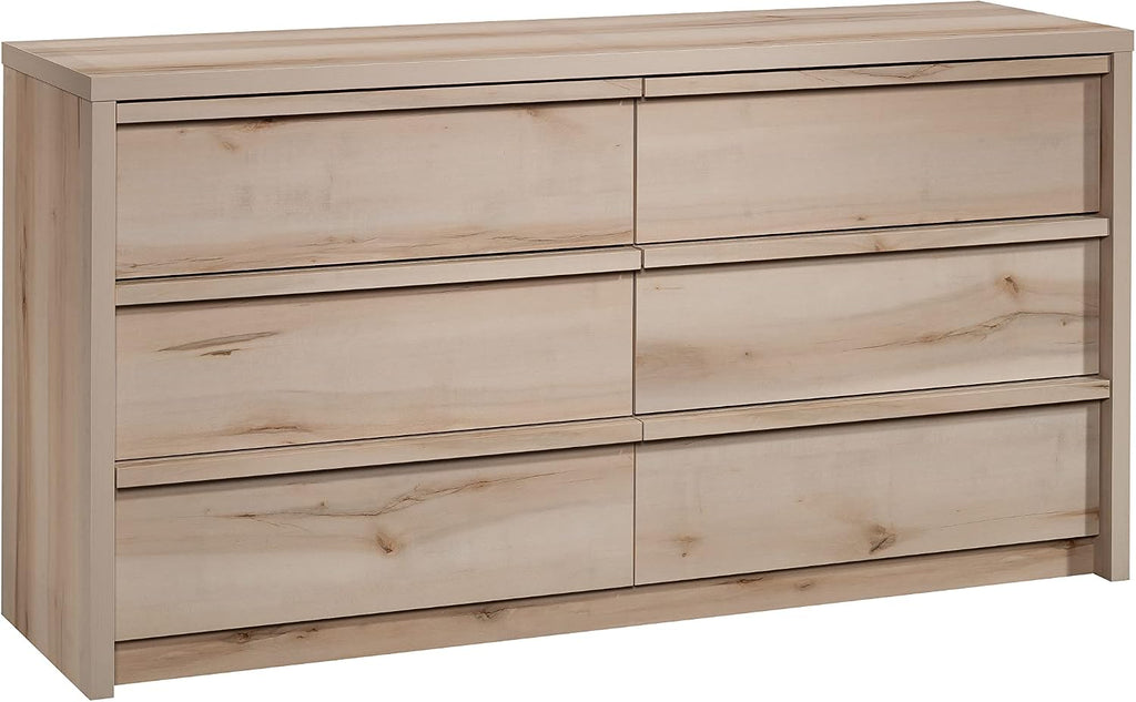Sauder Harvey Park 6 Drawer Dresser for Bedroom Wooden Dressers & Chest of Drawers, in Pacific Maple