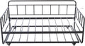 Amazon Basics Twin Daybed and Trundle Bed Frame Set, Space Saving Steel Slat Support, Easy Assembly, Twin Size, Black, 77.3 x 40 x 35.4 in