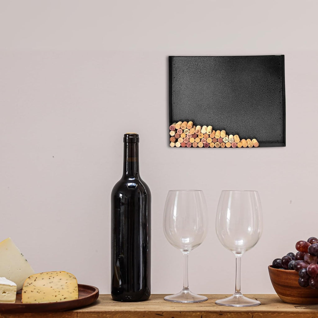NEONSIGN Colorado Map Wine Cork Holder Metal Arkansas Decor Sign Wine Bar Pub Home Decoration (Black, 36 inch)