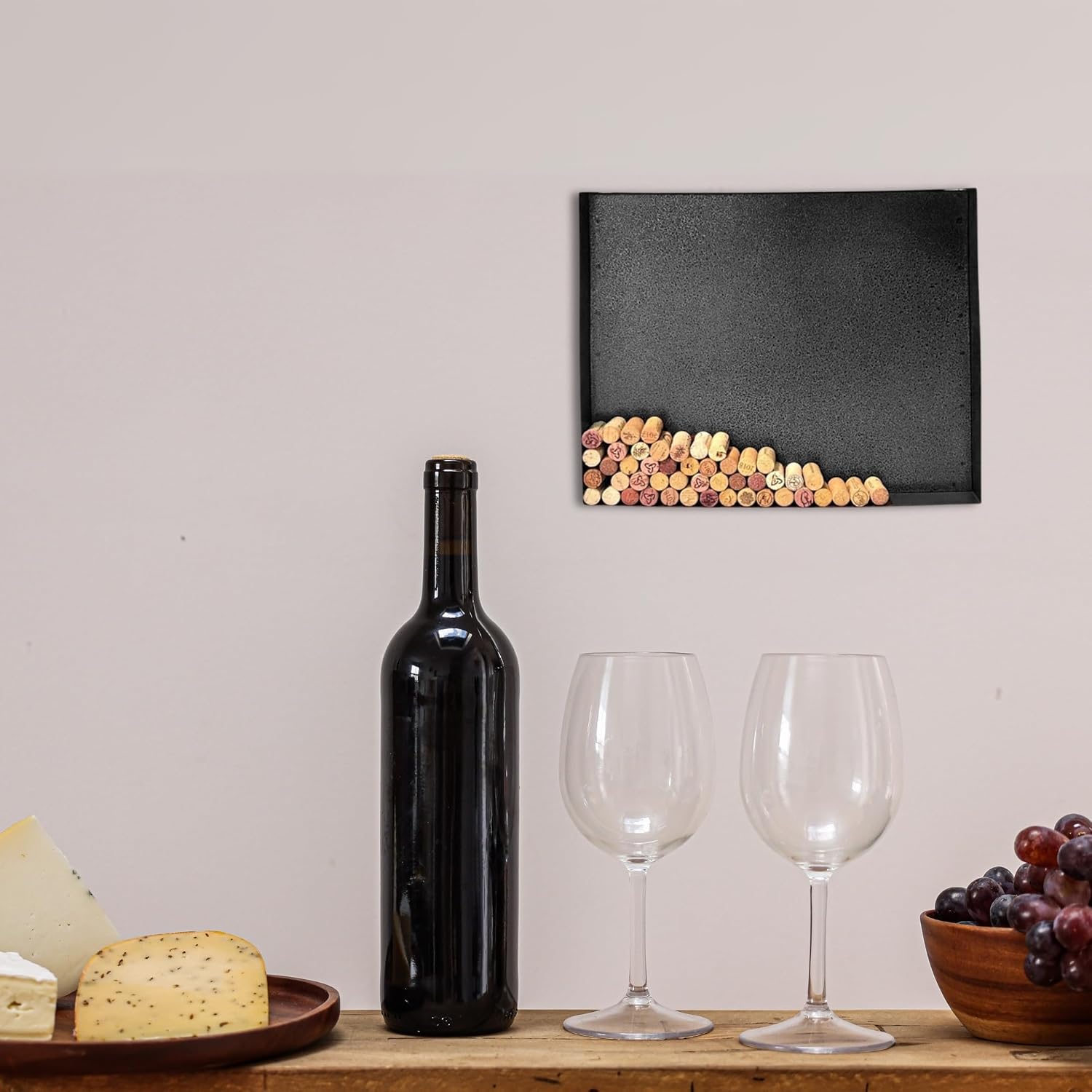 NEONSIGN Colorado Map Wine Cork Holder Metal Arkansas Decor Sign Wine Bar Pub Home Decoration (Black, 24 inch)
