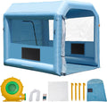 VEVOR Inflatable Paint Booth, 9.8 x 8.2 x 8.2 ft Inflatable Spray Booth, with 550W Powerful Blower and Air Filter System, Portable Car Paint Booth for Motorcycle, Bicycle, Small Furniture Painting