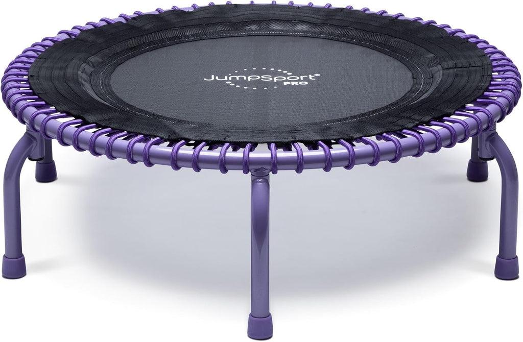 JumpSport 350 PRO 39 Inch Fitness Trampoline Indoor Rebounder Cardio Workout Equipment 300 lb Capacity