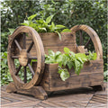 Flower Display Stand, Plant Stand Indoor, Two Layers Outdoor Potting Bench, Garden Workstation Table with Wheels,Lower Storage and Lattice Back