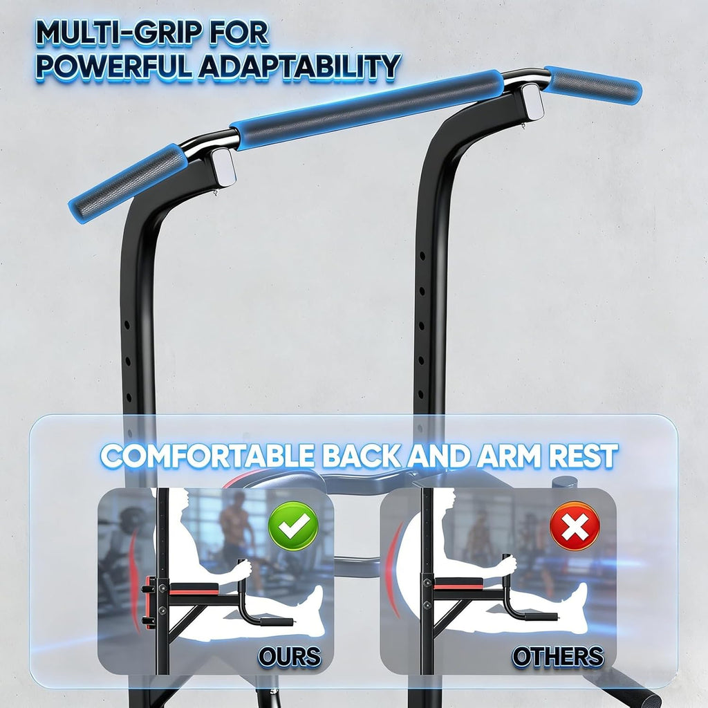 ZENOVA Pull Up Bar, Multi-Function Pull Up Dip Bar Station, Home Gym Workout Strength Training Equipment for Men Women Muscle Building