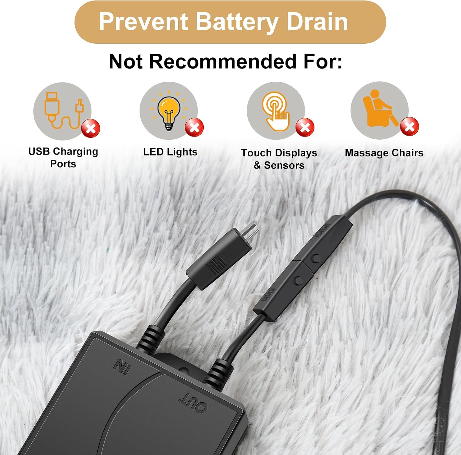 2 Pack Battery Pack for Reclining Furniture - Universal Recliner Battery Pack with LCD Display for Electric Recliners, Sofas, Lift Chairs and Couch - only Compatible with 2-Pin Motion 2500mAh 25.9V