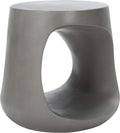 SAFAVIEH Outdoor Collection Vikki Modern Dark Grey Concrete Accent Table (Fully Assembled) VNN1040A