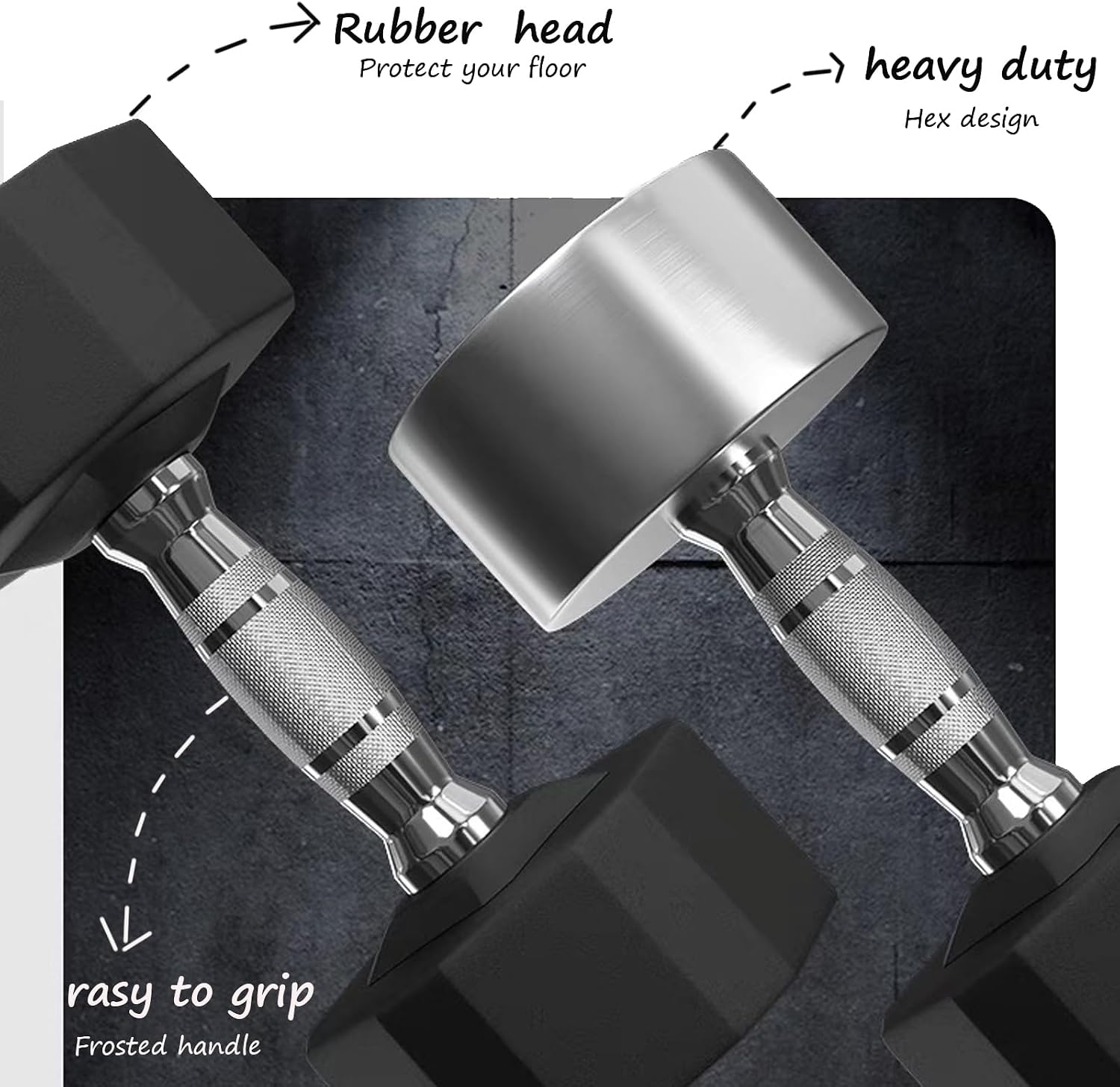 350/450/550 lbs Hex Weight Dumbbells Sets with Rack 5-45lbs Rubber Gym Equipment Coated Dumbbell Free Weights Set for Home Exercises Set of Weights Dumbbells and Rack