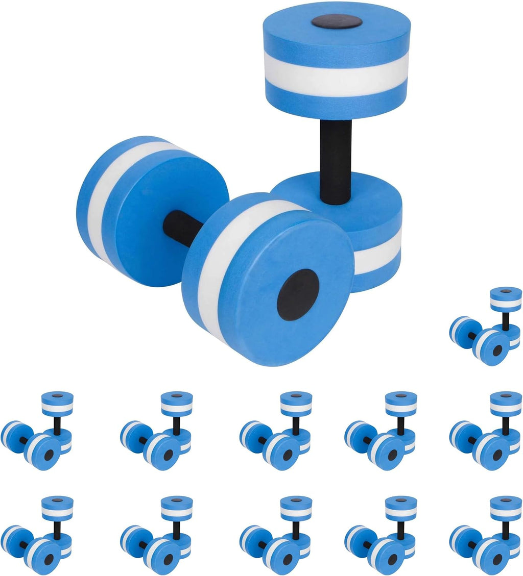 MANO Pool Weights for Water Exercise Sports Aquatic Water Dumbbells with Ankle Weights and Swimming Belt for Aqua Fitness Barbells Foam Hand Bars - Set of 2 - for Water Aerobics