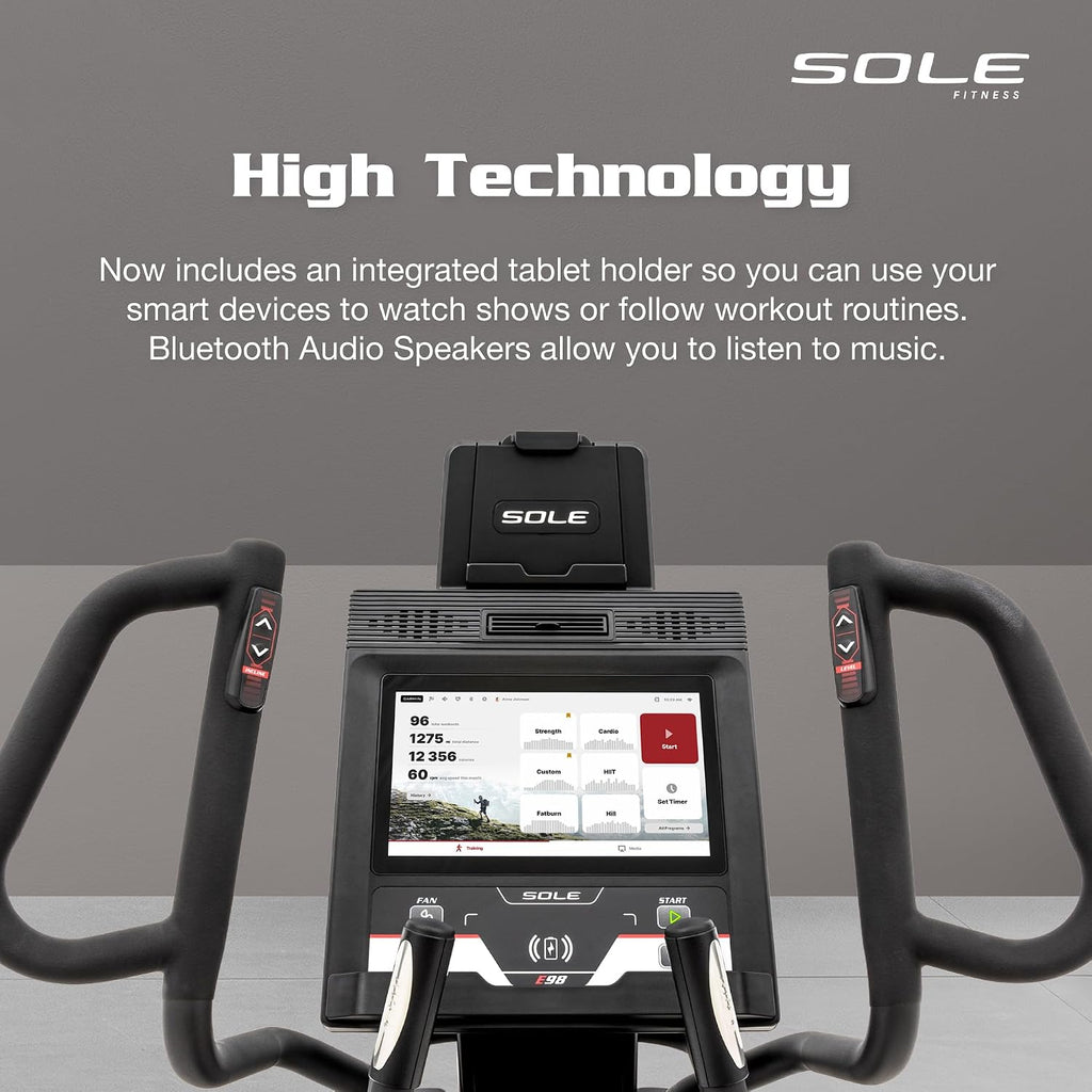 SOLE Fitness Elliptical Exercise Machines, Models E25, E35, E95, E95S, E98, Elliptical Machines for Home Use, Home Exercise Equipment for Cardio Training, Work from Home Fitness Stepper Machine