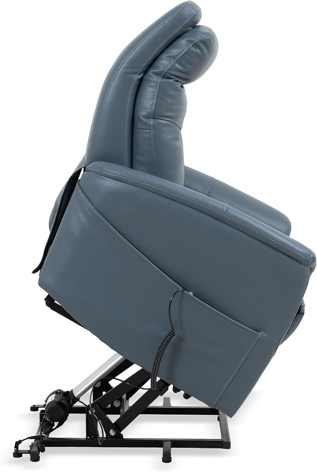 Parker Living Gemini - Softy Azure Power Lift Recliner Chair Two-Pack with Articulating Headrest, 90% Polyester and 10% PU, Electric Recliner for Living Room, Bedroom