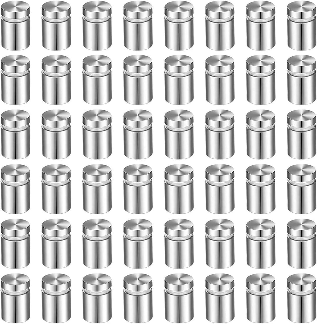 Standoff Fixings， 100 Pcs,12x25mm Stainless Steel Sign Standoff Screws Suitable for Standoff Fixings for Glass Posters