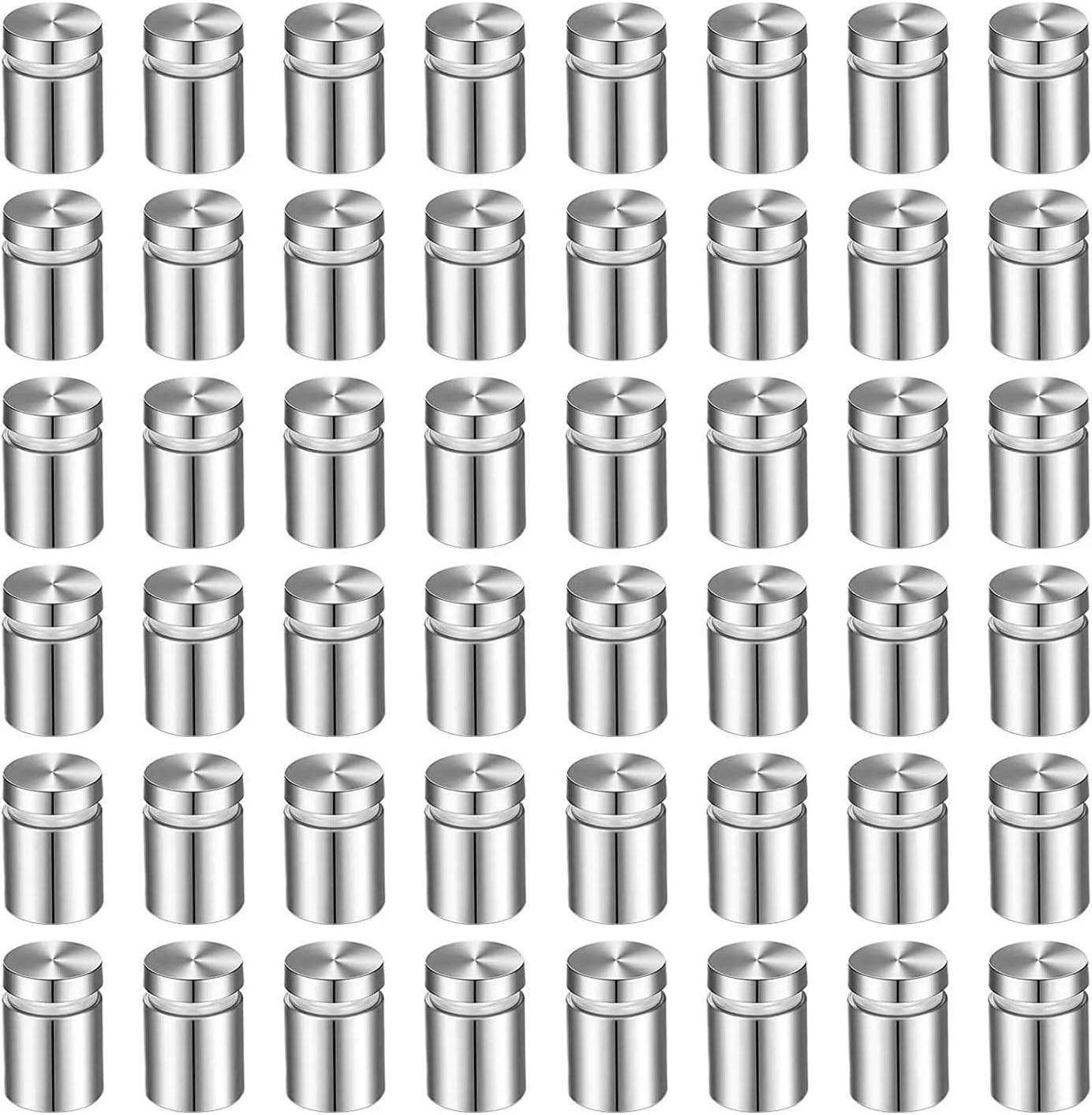 Standoff fixings Billboard Fixing Screws 100 Pcs,12x25mm Stainless Steel Sign Standoff Screws Suitable for Standoff Fixings for Glass Posters