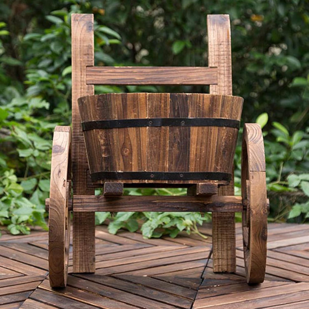 Plant Shelf, Plant Stand Indoor Outdoor, Outdoor Potting Bench,Home and Outdoor Multifunctional Wooden Table Top Worktable On Two Wheels