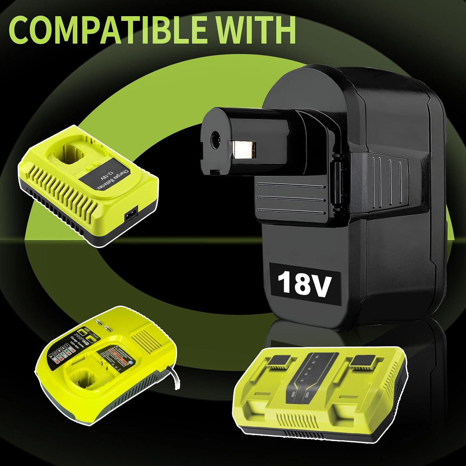 6Pack 8.0Ah P108 18V Replacement for Ryobi 18V Battery Compatible with Ryobi Battery P102 P103 P104 P105 P107 P108 P109 P190 P122 Cordless Tool Battery Packs