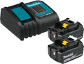 Makita BL1840BSC2 18V LXT® Lithium-Ion Battery and Charger Starter Pack (4.0Ah) | Includes Two 18V Lxt 4.0ah BL1840B Batteries and DC18SD Charger, Li-Ion, Charges in ≈90 Minute, Star Protection