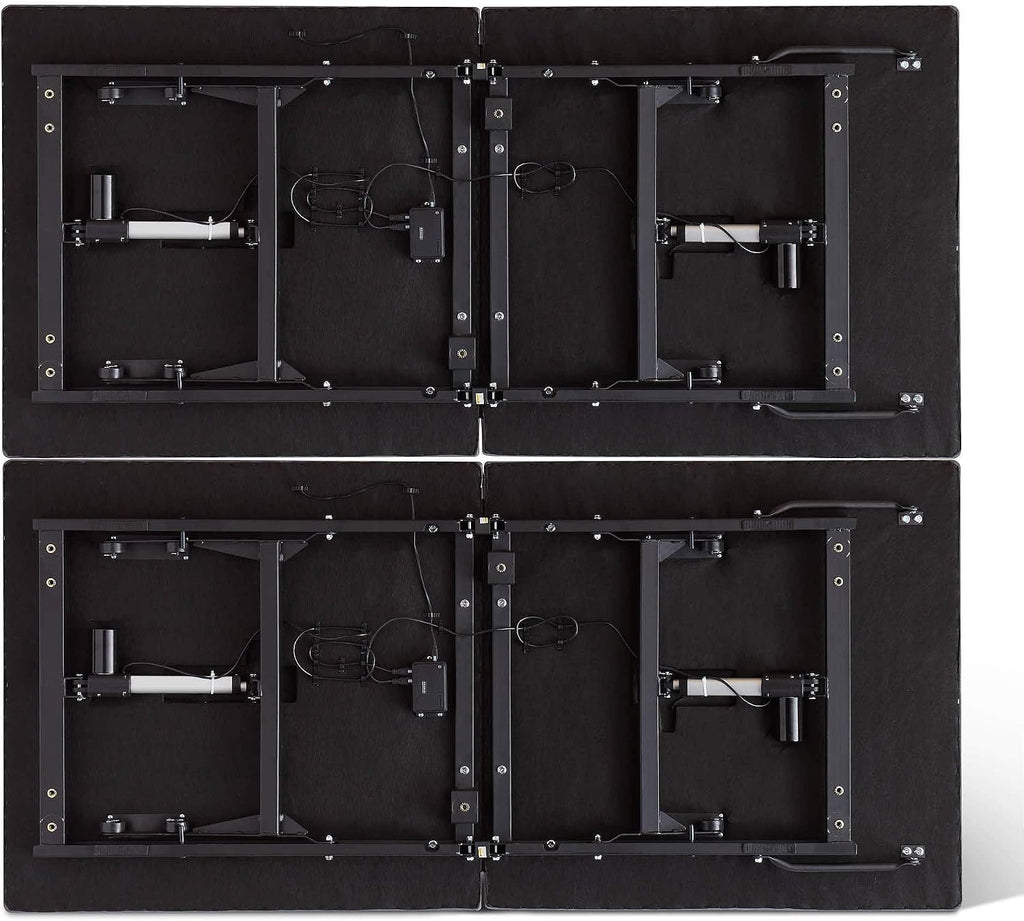 Lucid L150 Adjustable Base – Bed Frame with Head and Foot Incline – Wireless Remote Control – Premium Quiet Motor, Twin XL size, Charcoal