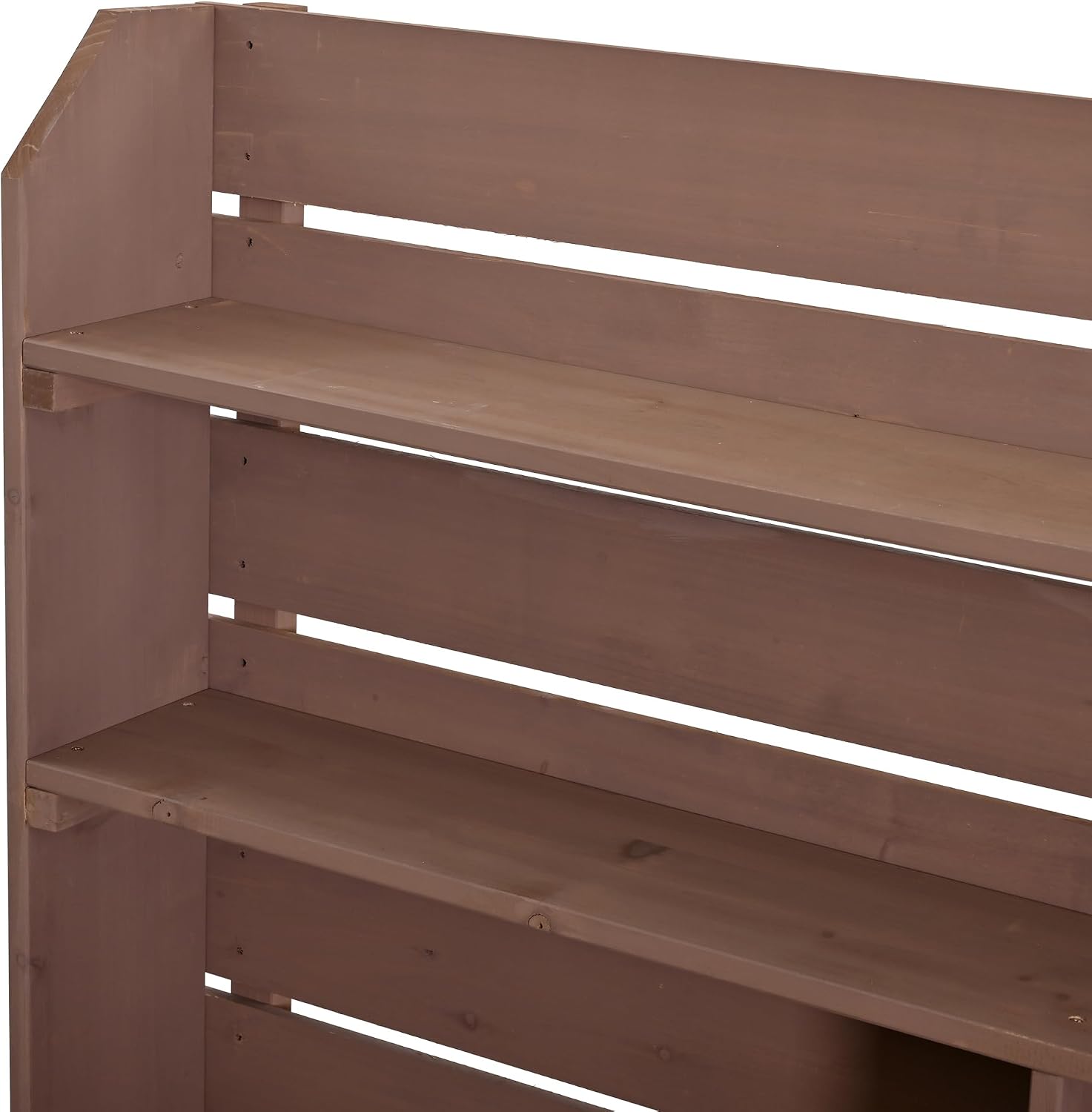 Polibi 65' H Large Garden Potting Bench with Lockable Wheels,Hutch Top & Storage Cabinet, Fir Wood Outdoor Kitchen Island Prep Cart with Drawers and Removable Shelves for Grilling, Brown