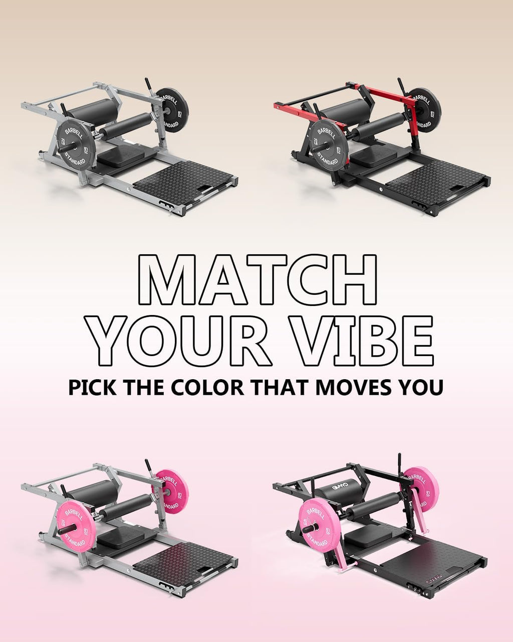 GMWD Hip Thrust Machine, 800LBS Plate-Loaded Glute Bridge Machine with Weight Holder, Heavy Duty Butt Exercise Equipment for Glute Muscles Building and Butt Shaping, Adjustable Footboard(R100LB