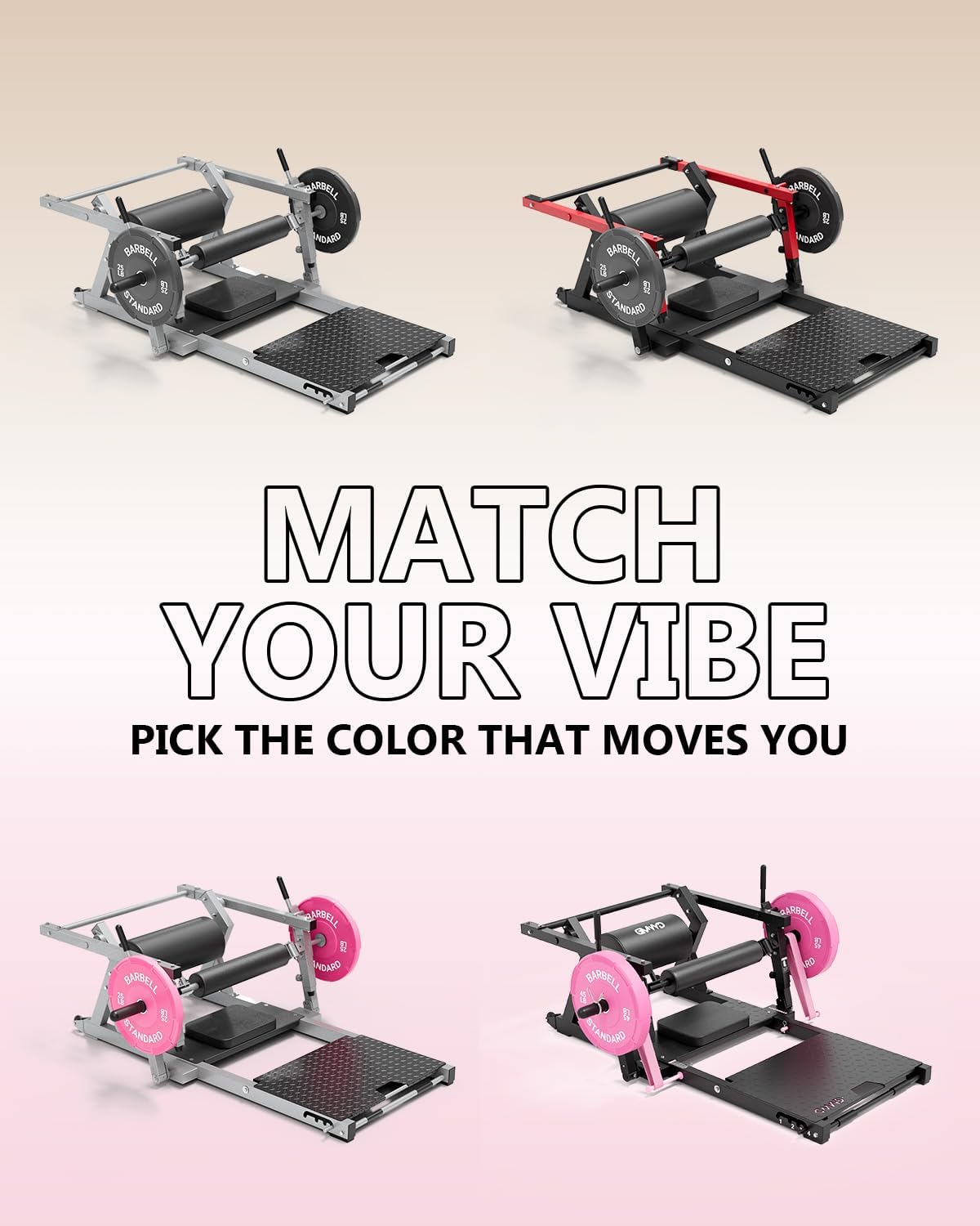 GMWD Hip Thrust Machine, 800LBS Plate-Loaded Glute Bridge Machine with Weight Holder, Heavy Duty Butt Exercise Equipment for Glute Muscles Building and Butt Shaping, Adjustable Footboard(R100LB