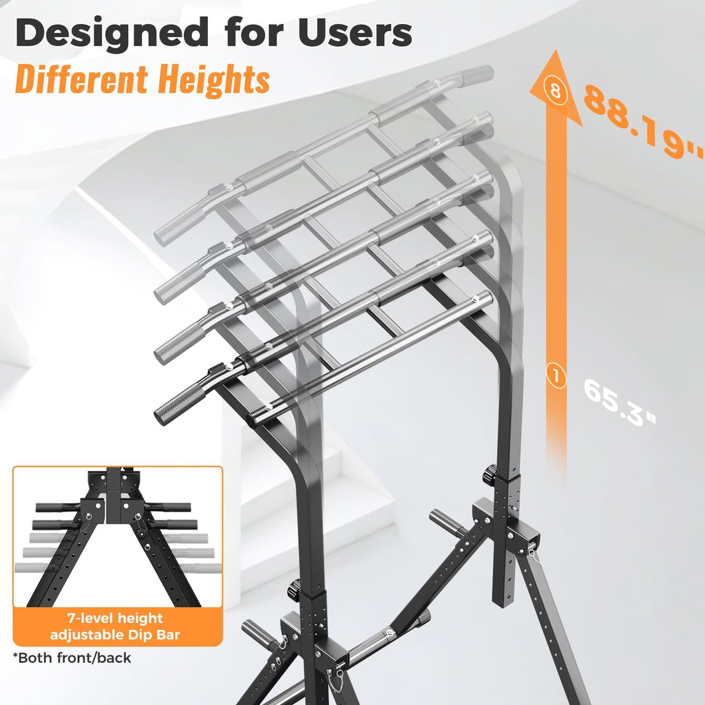 ZENOVA Pull Up Bar, Multi-Function Pull Up Dip Bar Station, Home Gym Workout Strength Training Equipment for Men Women Muscle Building