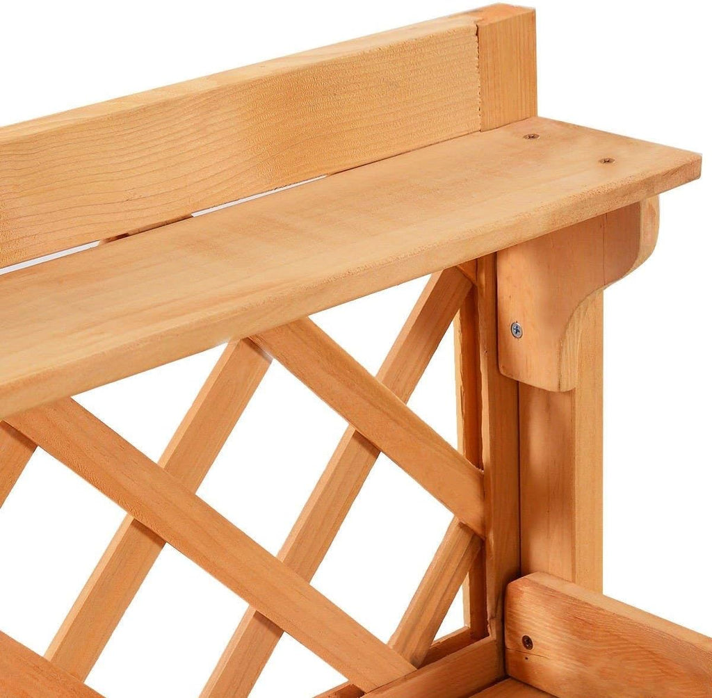 Outdoor Home Garden Wooden Potting Bench with Storage Drawer