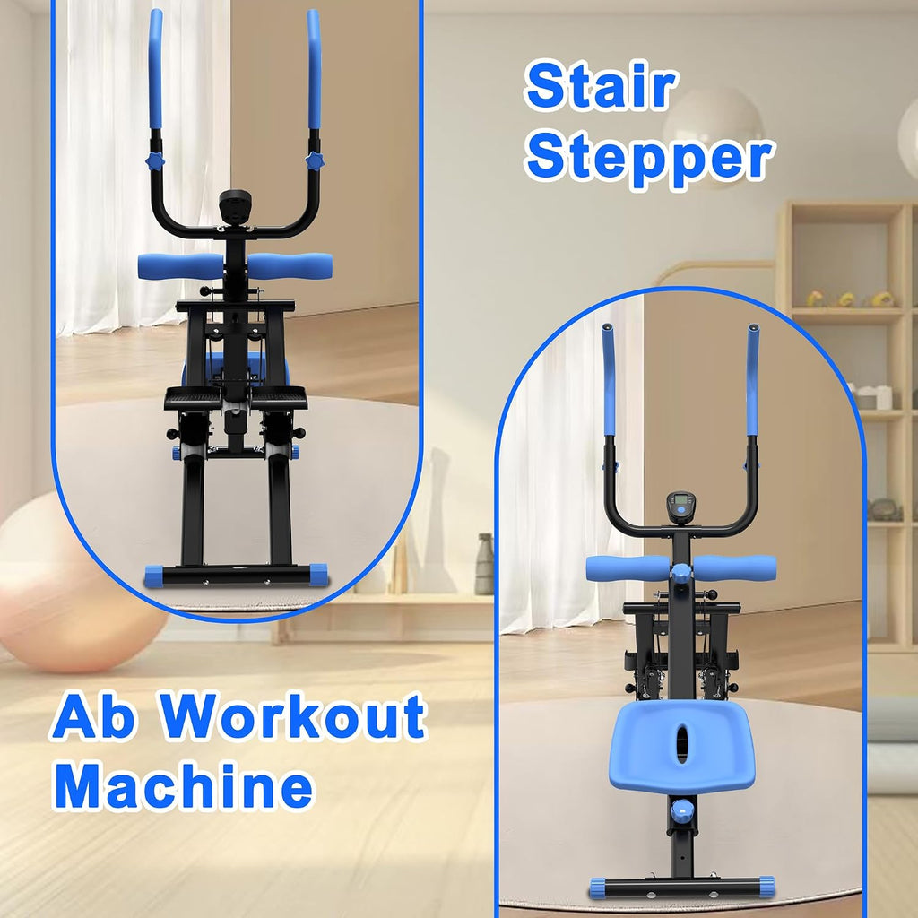 KINMAC 2 in 1 Stair Stepper & Ab Workout Machine - Multi-Function Trainer-Upgrade High-Efficiency Stairmaster & Ab Trainer Machine Full-Body Exercise Equipment for Home Gym Exercise