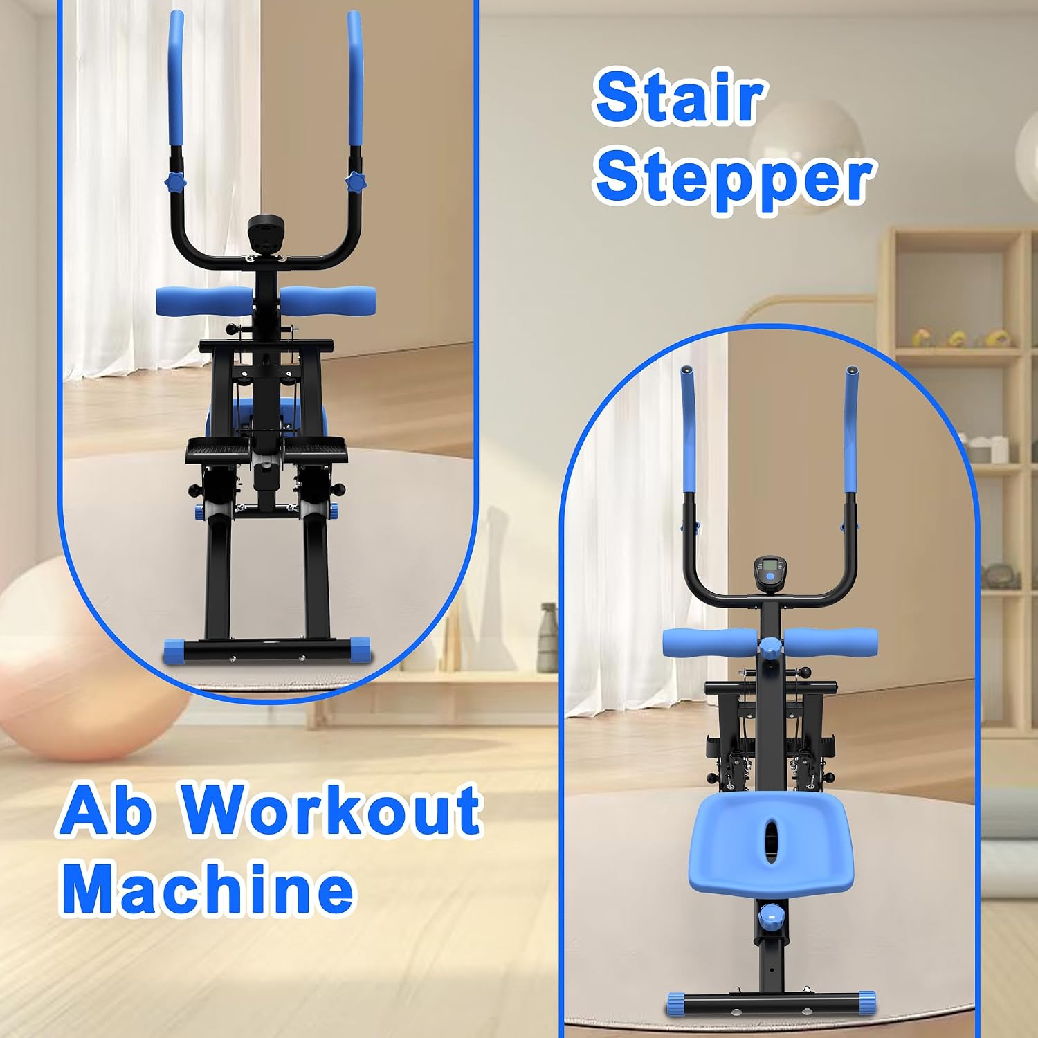 KINMAC 2 in 1 Stair Stepper & Ab Workout Machine - Multi-Function Trainer-Upgrade High-Efficiency Stairmaster & Ab Trainer Machine Full-Body Exercise Equipment for Home Gym Exercise