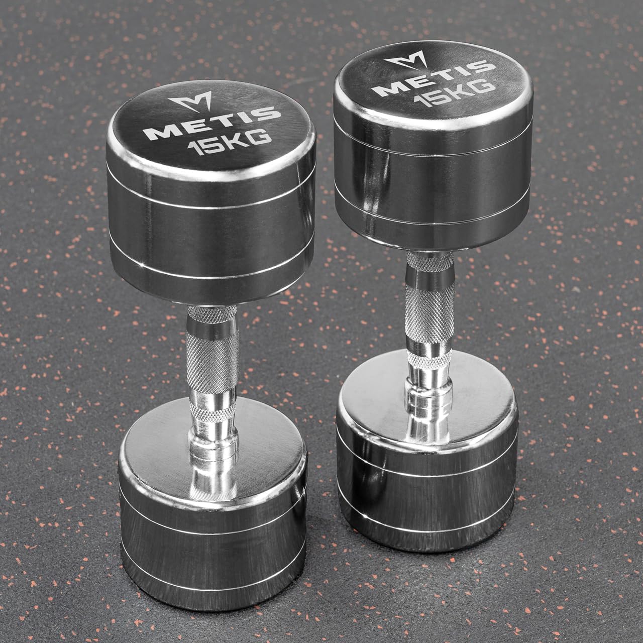 METIS Commercial Chrome Dumbbells [5.5lbs-66lbs] | Free Weights | Fitness Equipment
