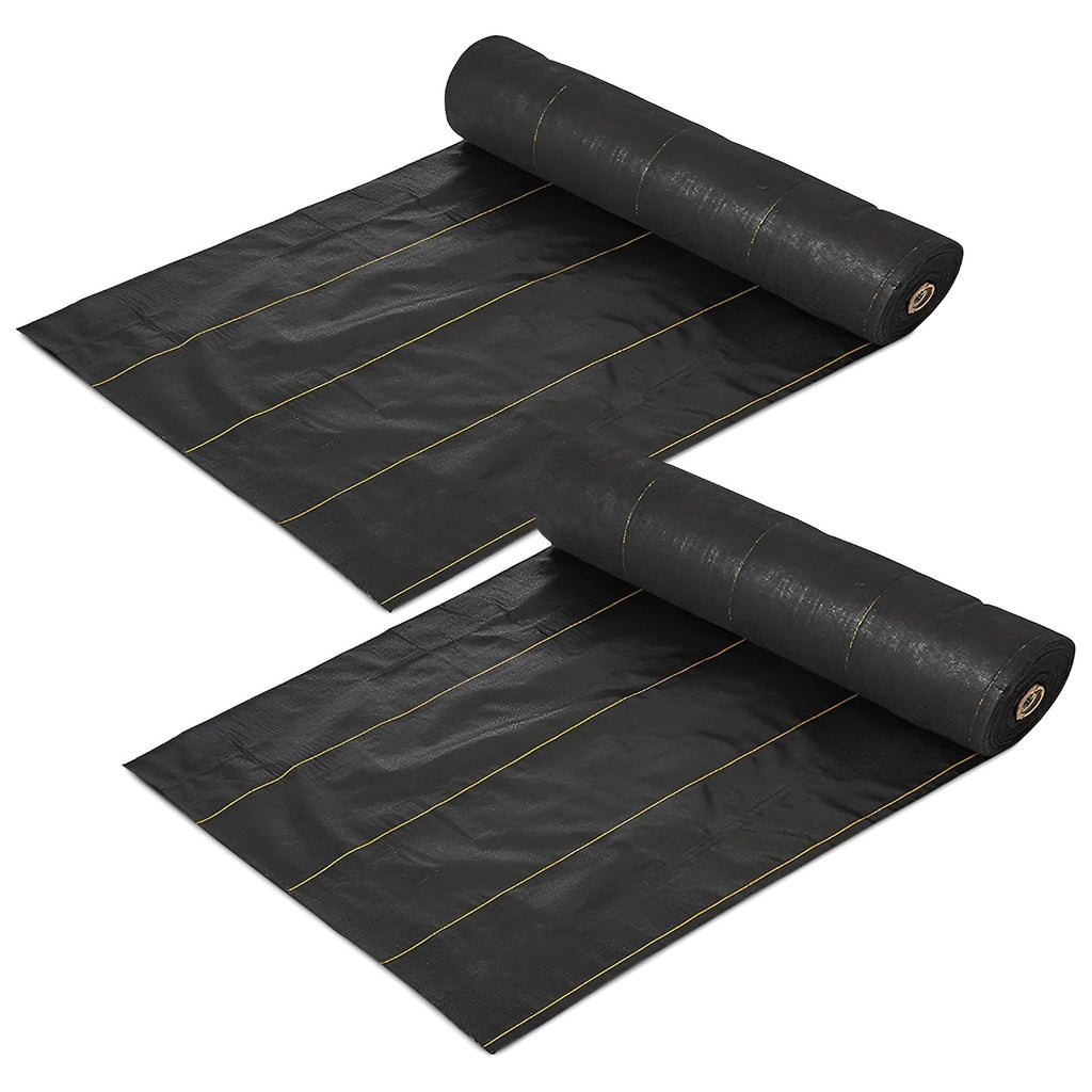 Dewitt 2-Pack Pro-5 Weed Barrier Fabric 5 oz, 6 x 250 Feet – Heavy-Duty Woven Landscape Ground Cover Mat for Raised Garden Bed, Greenhouse Gardening, Outdoor Landscaping, and Commercial Planting
