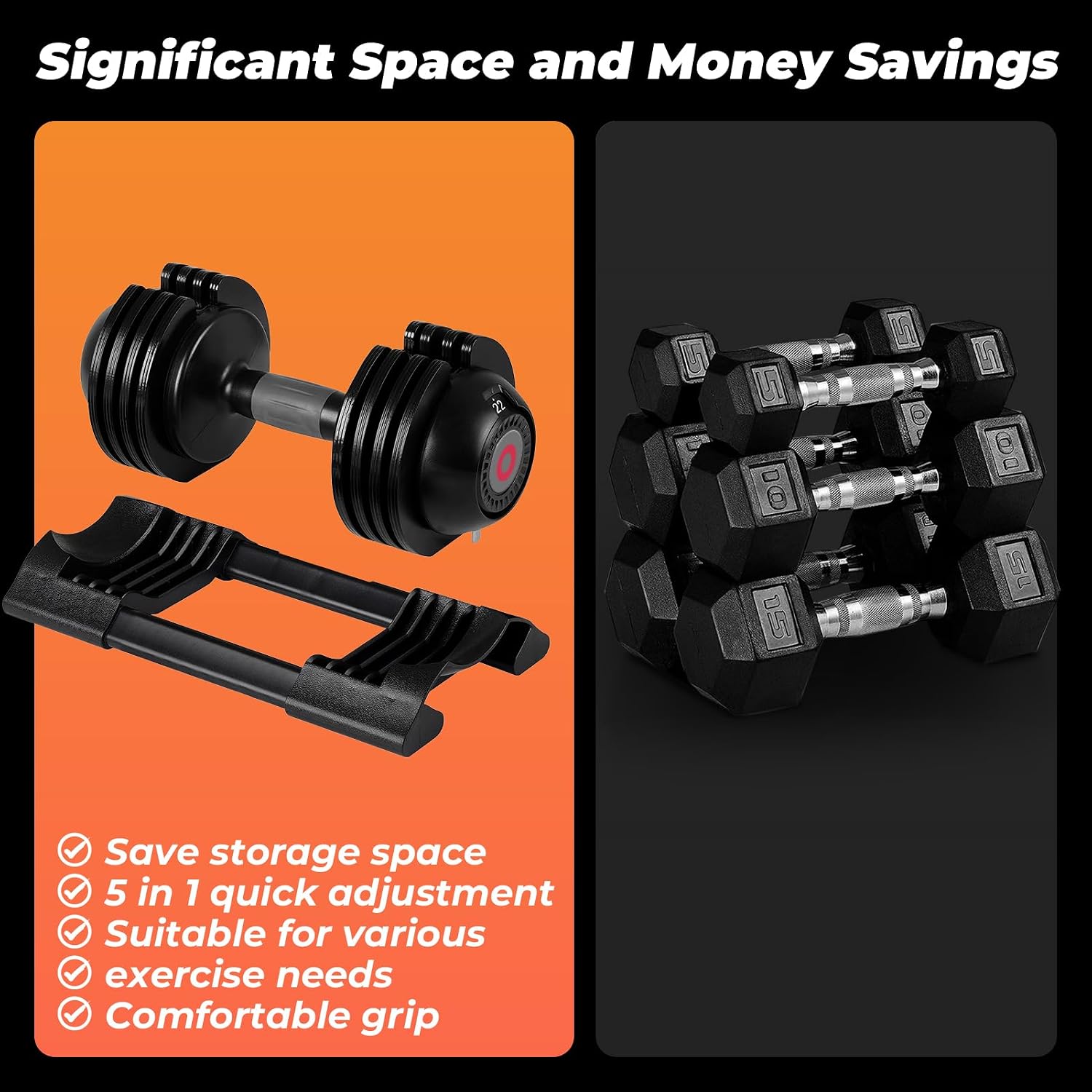 Roinoim Adjustable Dumbbell Set