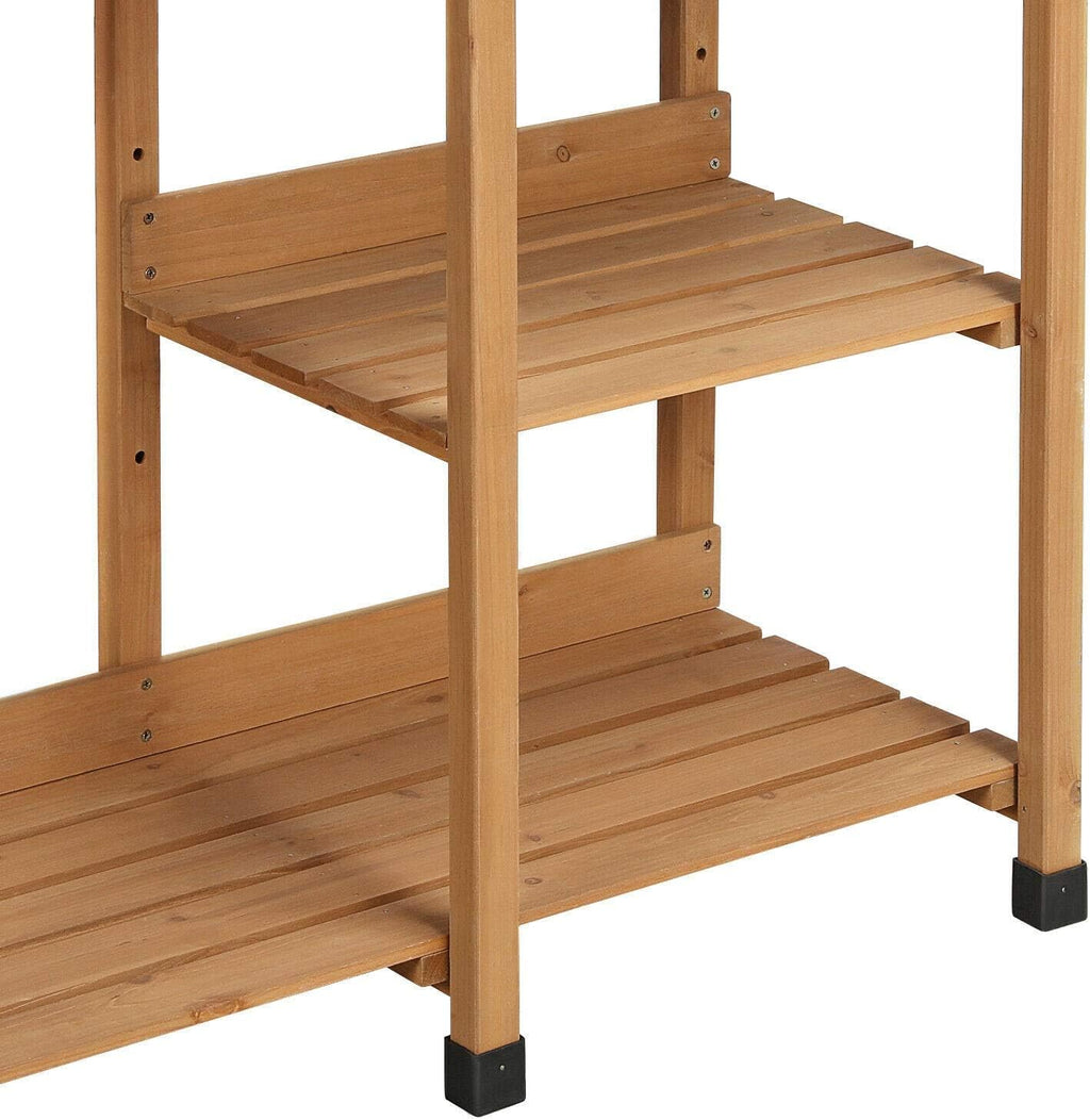 Potting Bench Table Garden Work Benches with Sink Shelf Outdoor Outside Storage