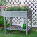 Potting Bench Table, Wooden Horticulture Planting Worstation,Double Flower Stand,Planting Box,Outdoor Succulent Storage Rack,Outdoor Wood Workstation Table, for Garden Patio Furniture,B